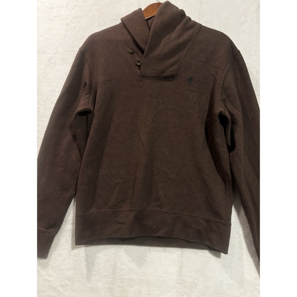 Polo Ralph Lauren Other - Vintage Polo Ralph Lauren‎ Men's  Med Suede Elbows Shawl Neck Sweater 90s M